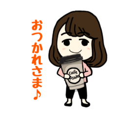 [LINEスタンプ] 楽器店のあさこちゃん