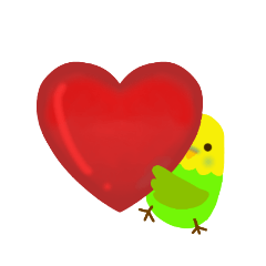 [LINEスタンプ] インコとハート