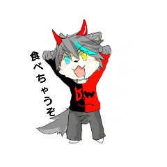 [LINEスタンプ] デビルウルフのハスキー君！