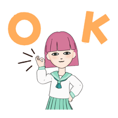 [LINEスタンプ] カンナムスタイル韓流女子
