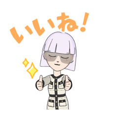 [LINEスタンプ] テキスタイル女子@韓国留学生