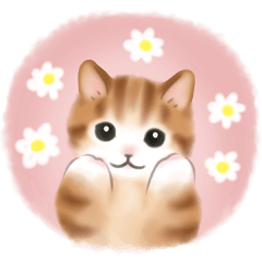 [LINEスタンプ] 毎日・水彩タッチ☆猫たちのスタンプの画像（メイン）