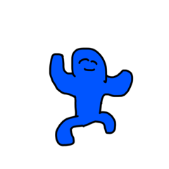 [LINEスタンプ] もう来ないで青い人間