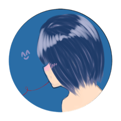 [LINEスタンプ] 俯きかげんな女の子