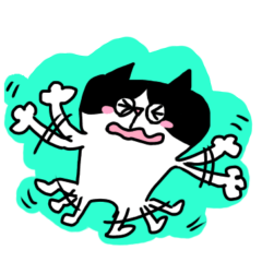 [LINEスタンプ] ハチワレねこのはちまる