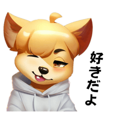 [LINEスタンプ] AIイケメン犬