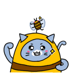 [LINEスタンプ] カタチネコ。はちねこハニィ。