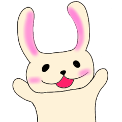 [LINEスタンプ] のほほんべにほっぺうさぎ