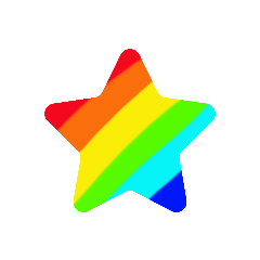 [LINEスタンプ] レインボーが好きです。～お星さま～