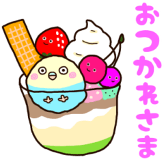 [LINEスタンプ] かわいいインコ♡レインボー2♡毎日使える