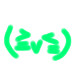 [LINEスタンプ] エメラルドライトグリーン アイウエオ続き