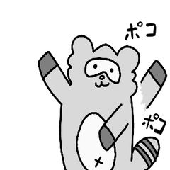 [LINEスタンプ] たぬきも動けばなんとやら