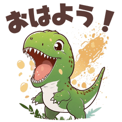 [LINEスタンプ] ちびっこザウルス（AI自動生成）