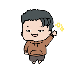 [LINEスタンプ] カップルで使いやすいガッチリ系働く男の子