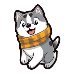 [LINEスタンプ] RJハスキー犬