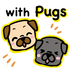 [LINEスタンプ] With Pugs