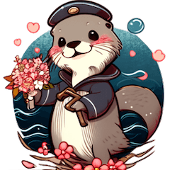 [LINEスタンプ] Adorable Sea Otter (JP Ver.)