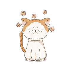 [LINEスタンプ] ねこ福日和