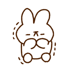 [LINEスタンプ] シンプルウサギのLINEスタンプ