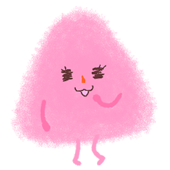 [LINEスタンプ] ピンクはんぺんちゃん