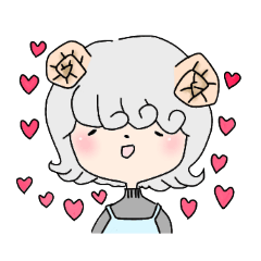 [LINEスタンプ] かわいいケモノ耳たち