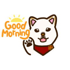 [LINEスタンプ] 白柴犬ちびキャラ顔スタンプ2