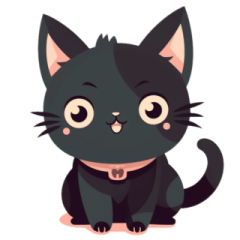 [LINEスタンプ] 可愛い黒猫 (Kawaii kuro neko)