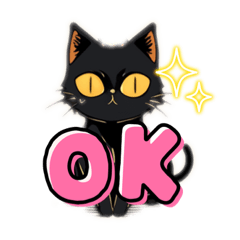 [LINEスタンプ] 黒猫の鈴音