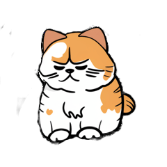 [LINEスタンプ] のんびり茶色いねこ Q