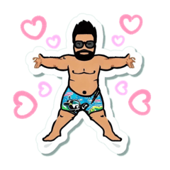 [LINEスタンプ] 男の子水泳パンツ