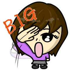 [LINEスタンプ] 挨拶に使えるアニメ女性！Bigスタンプ