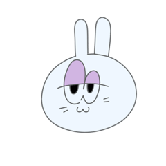 [LINEスタンプ] ねむ顔うさぎスタンプ