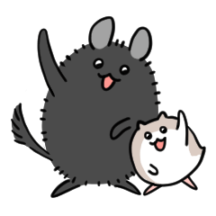 [LINEスタンプ] チンチラちゃんとハムちゃん