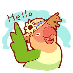 [LINEスタンプ] ボタンインコのなつやすみ