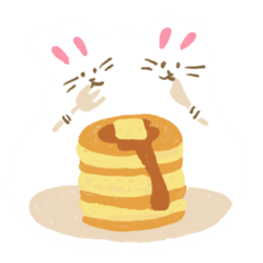 [LINEスタンプ] うさぎの張り子風スタンプ