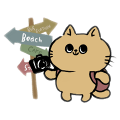 [LINEスタンプ] 旅行好きのねこ