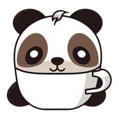 [LINEスタンプ] 無言のカフェパンダ【Coffee】