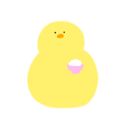 [LINEスタンプ] ［白文字］きいろいアヒル