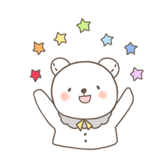 [LINEスタンプ] ぴいちのゆるほわくまさん。