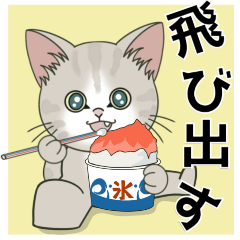 [LINEスタンプ] 仔猫のぽんにゃん【初夏＊天気】飛び出す