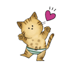 [LINEスタンプ] パンツねこ(ベンガル猫)