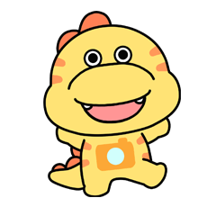 [LINEスタンプ] 挨拶が上手な恐竜 (チャッピーくん)