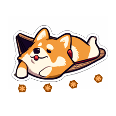 [LINEスタンプ] 休暇中の犬（自由に入力してください。）