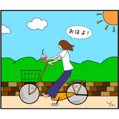 [LINEスタンプ] チャリ活女子の日常