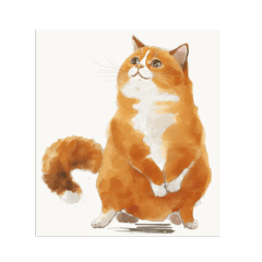 [LINEスタンプ] 可愛い猫 絵手紙風