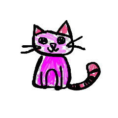 [LINEスタンプ] 落書き風の猫