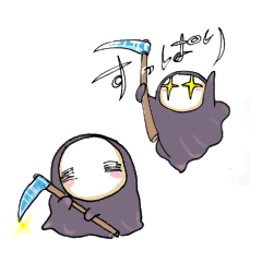 [LINEスタンプ] もやもやを刈り取る「住み神」すみちゃん