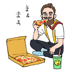 [LINEスタンプ] 日本大好き！mr.モジャリーノ③