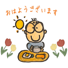 [LINEスタンプ] 車椅子とーさんスタンプ