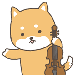 [LINEスタンプ] バイオリン弾きの柴犬さん2の画像（メイン）